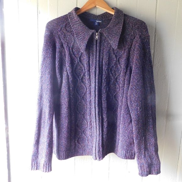 Basic Editions Sweaters - 🔮 Purple Forest Girl Cardi Sweater